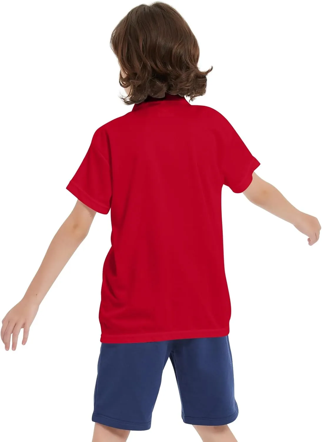 3 Pack Boys Youth Kids Polo Shirt Mesh Athletic Quick Dry Short Sleeve Golf Shirt Moisture Wicking Active Tops(Age 5-16)