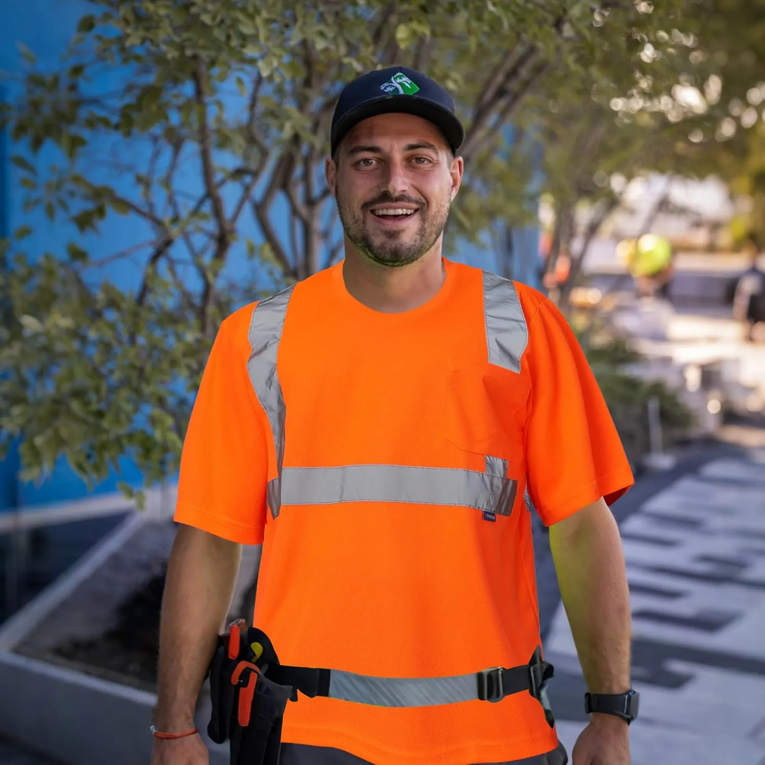 A-SAFETY Safety Shirt,High Visibility Work T Shirt Long Short Sleeve Class 3 (XS-6XL)