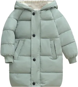 Ac Coats Children's Down Padded Jacket Long Cotton Padded Jacket Baby Baby Toddler Girls Fall Winter Trench Coat