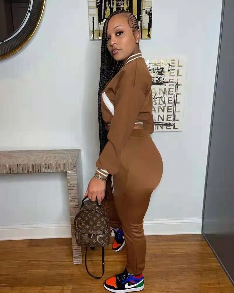 acket single breasted letter-printed long sleeve baseball suit sports suit AY2568