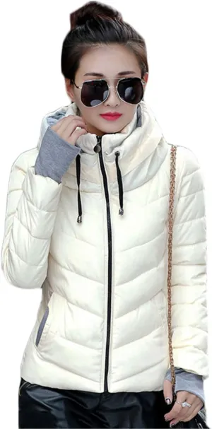Andongnywell Womem's Stand Collar Packable Short Down Jackets Winter Downs Padded Overcoats Outwears