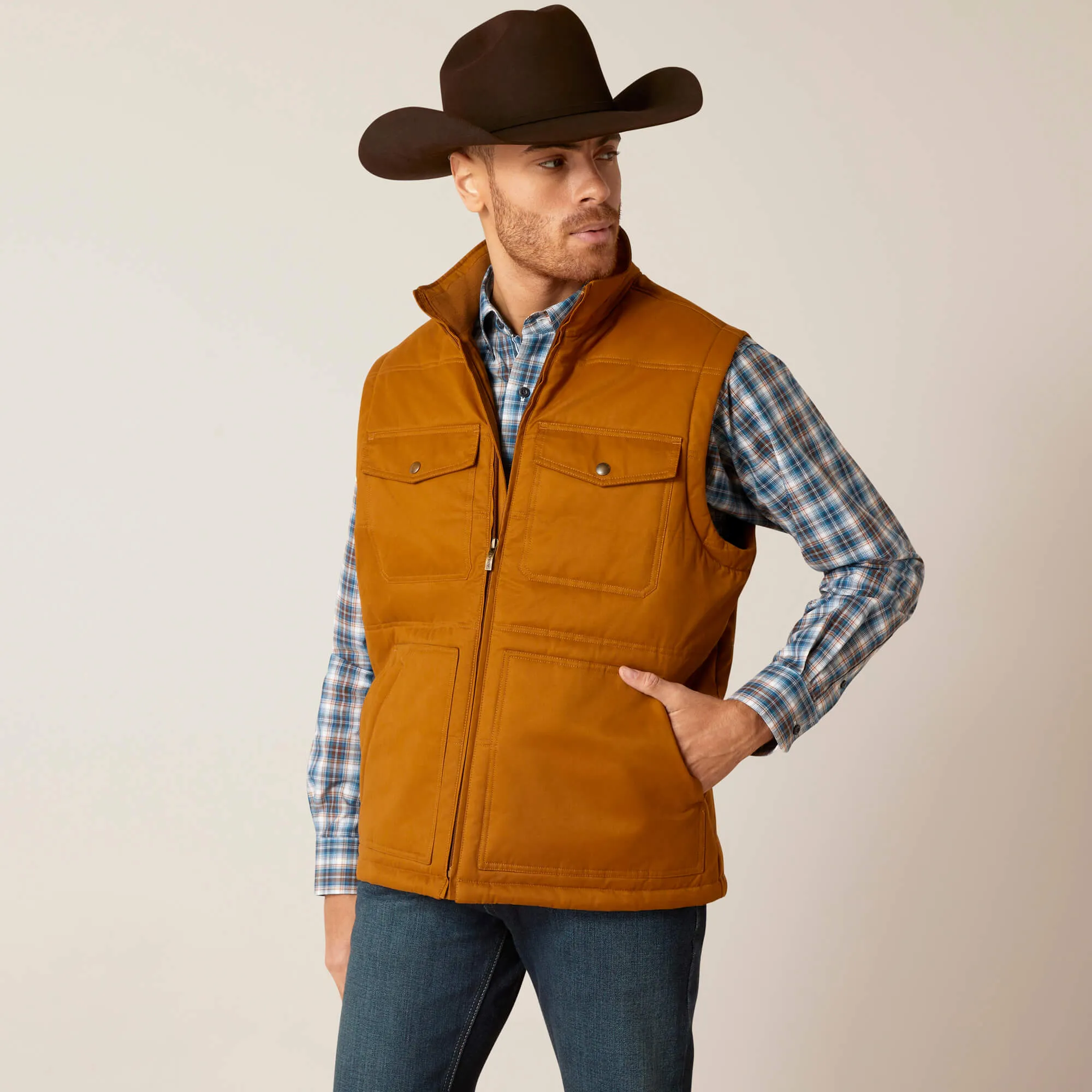 Ariat Men's Chestnut Grizzly 2.0 Canvas Concealed Carry Vest