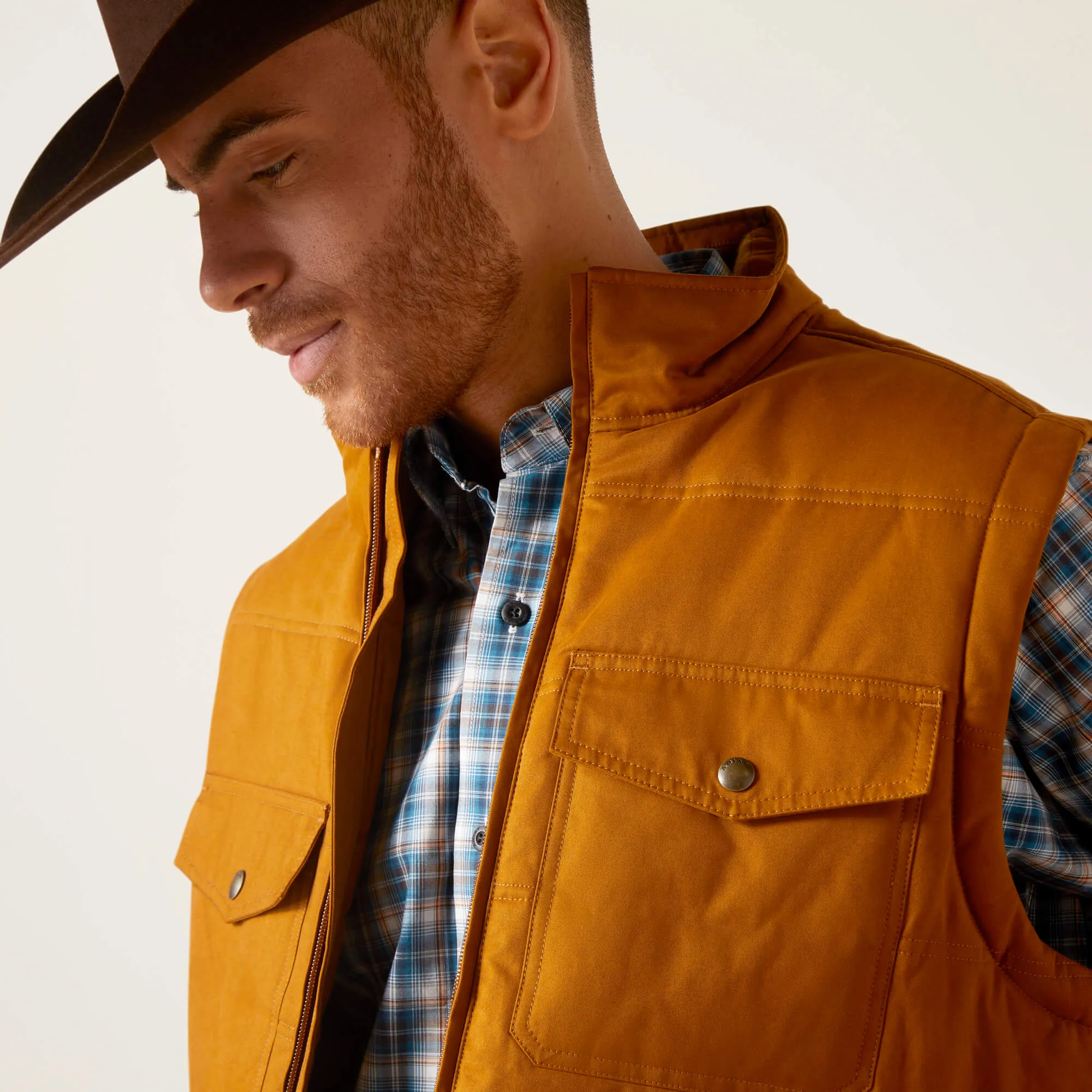Ariat Men's Chestnut Grizzly 2.0 Canvas Concealed Carry Vest