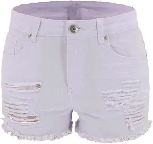 Atditama Women's Summer Ripped Jean Shorts Stretch Skinny Frayed Denim Shorts Beach Casual Women Shorts