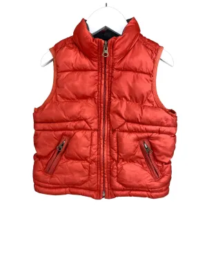 Baby Gap, Boys' Quilted Vest, Deep Orange, Size 2