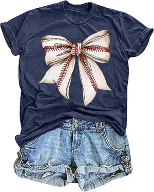 Baseball T Shirts for Women Baseball Mom Tshirt Softball Graphic Tee Tops Game Day Gifts Casual Short Sleeve Tops