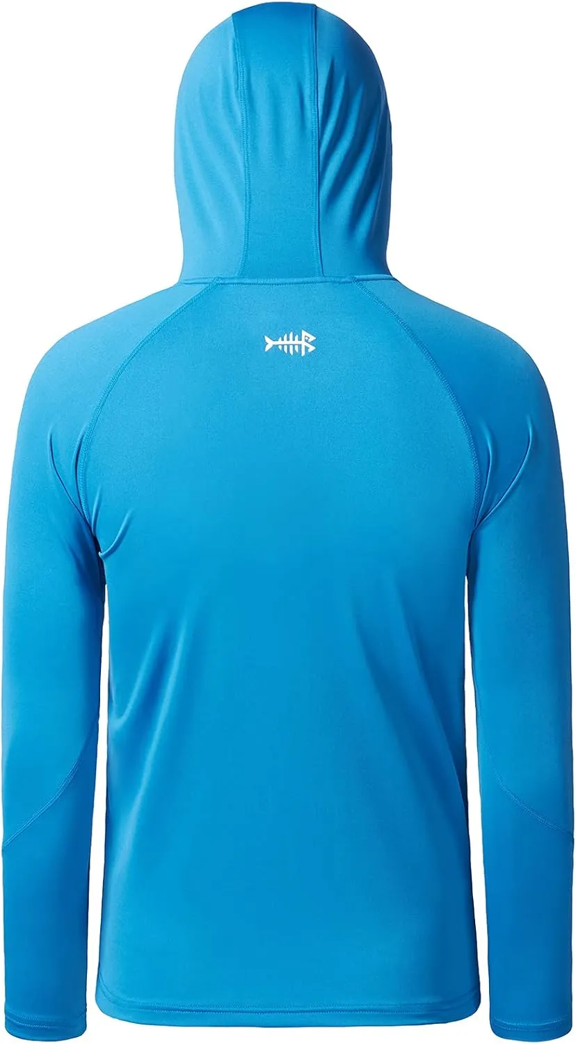 BASSDASH Youth UPF50  Performance T Shirt with Hood Long Sleeve Fishing Hiking Sun Shirt FS03Y