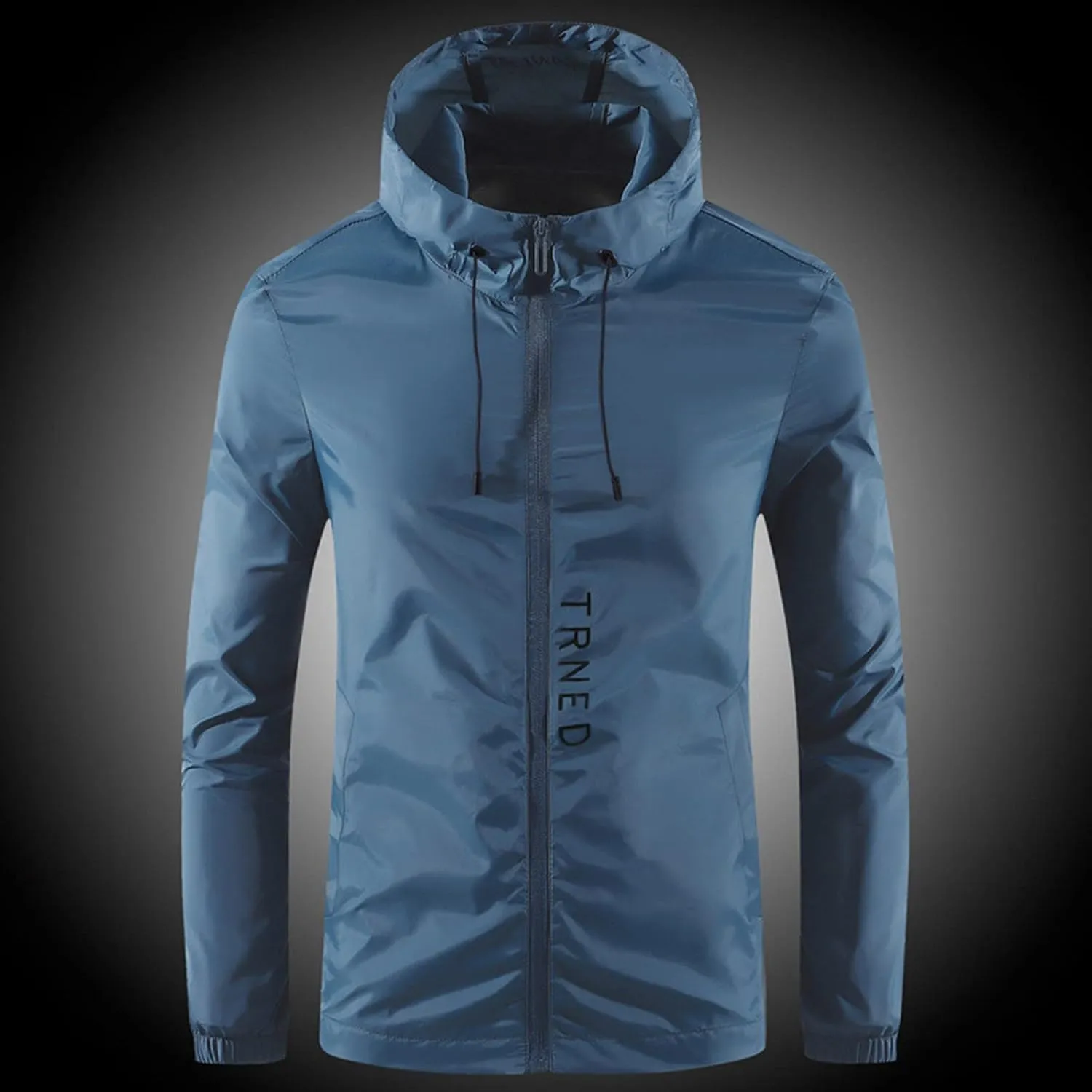 BIFUTON Waterproof Jackets for Men Lightweight Full Zip Up Hoodie Long Sleeve Windbreaker Jackets Outdoor Hiking Trench Coats