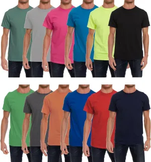 BILLIONHATS 12 Pack Plus Size Men's Cotton T-Shirt Bulk Big & Tall Short Sleeve Lightweight Premium Fitted Classic Tees