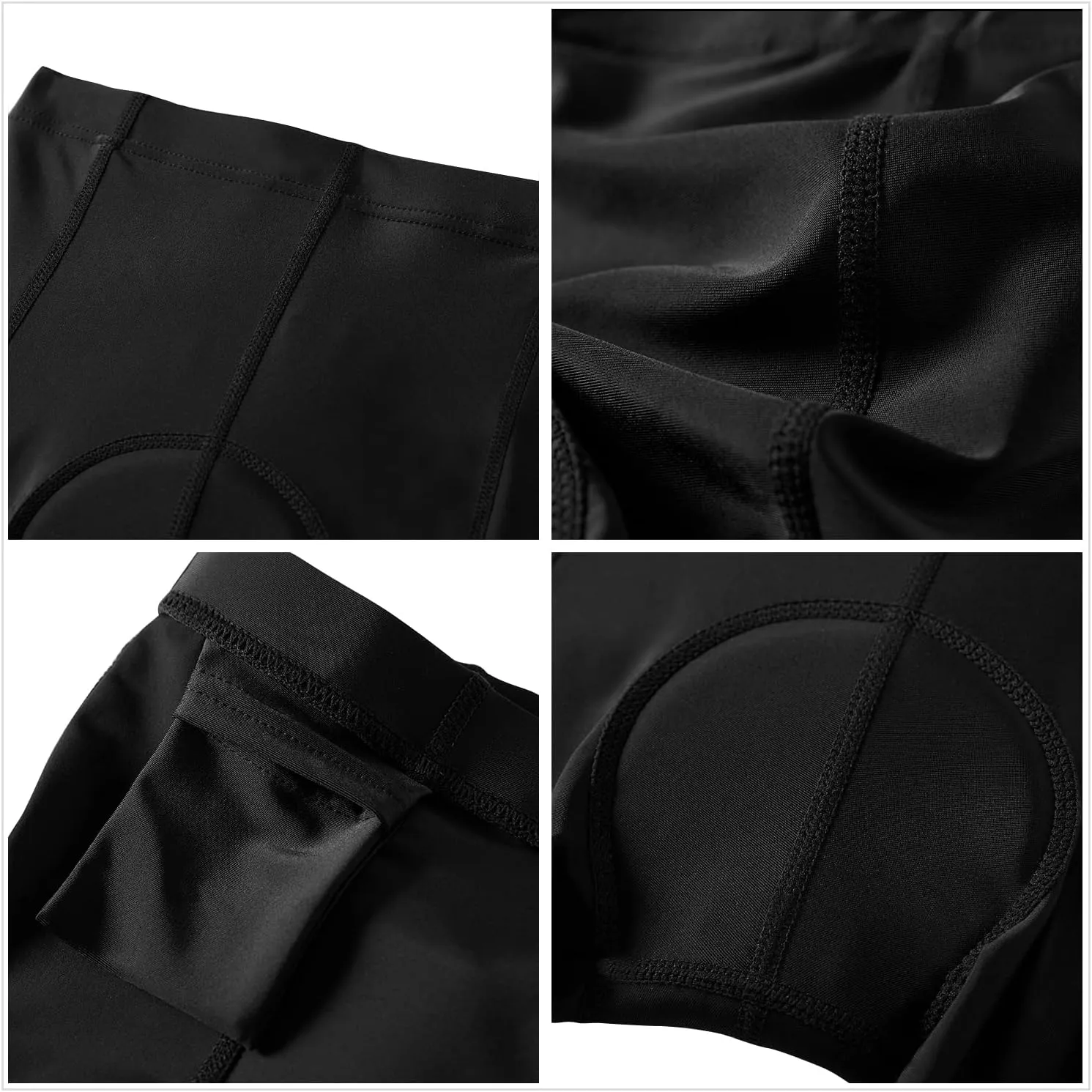 Boys Cycling Pants 3D Padded Shorts Girls Bike Shorts Black Bike Shorts for Kids