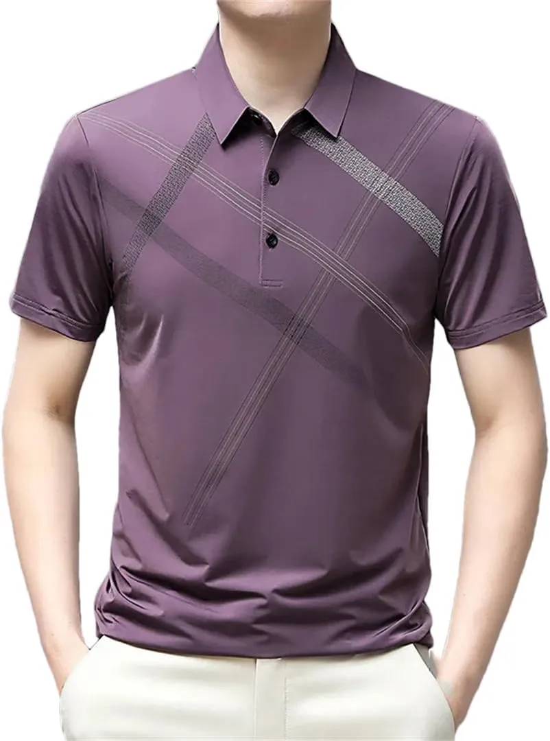 Business Office Shirt Men Summer Short Sleeve Quick Dry Breathable T-Shirt