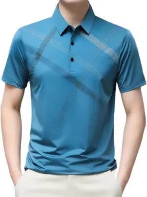 Business Office Shirt Men Summer Short Sleeve Quick Dry Breathable T-Shirt