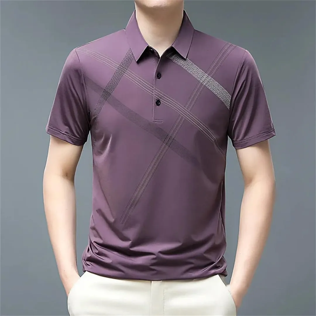 Business Office Shirt Men Summer Short Sleeve Quick Dry Breathable T-Shirt