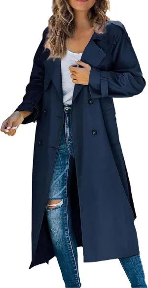 Casual Oversized Fashion Winter Coat Lapel Womens Long Outwear Women'S Coat Oversized Windproof Short Trench Coat