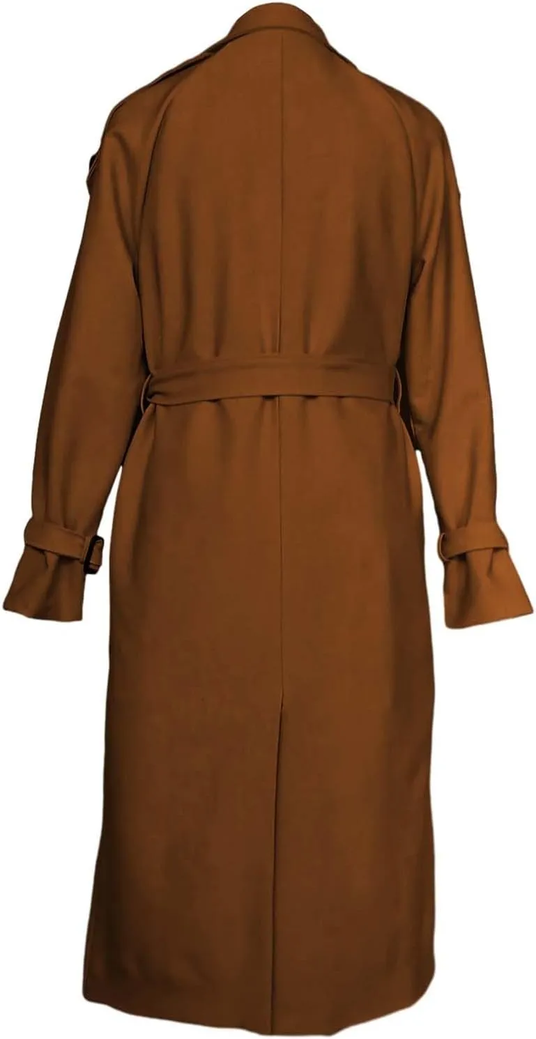 Casual Oversized Fashion Winter Coat Lapel Womens Long Outwear Women'S Coat Oversized Windproof Short Trench Coat