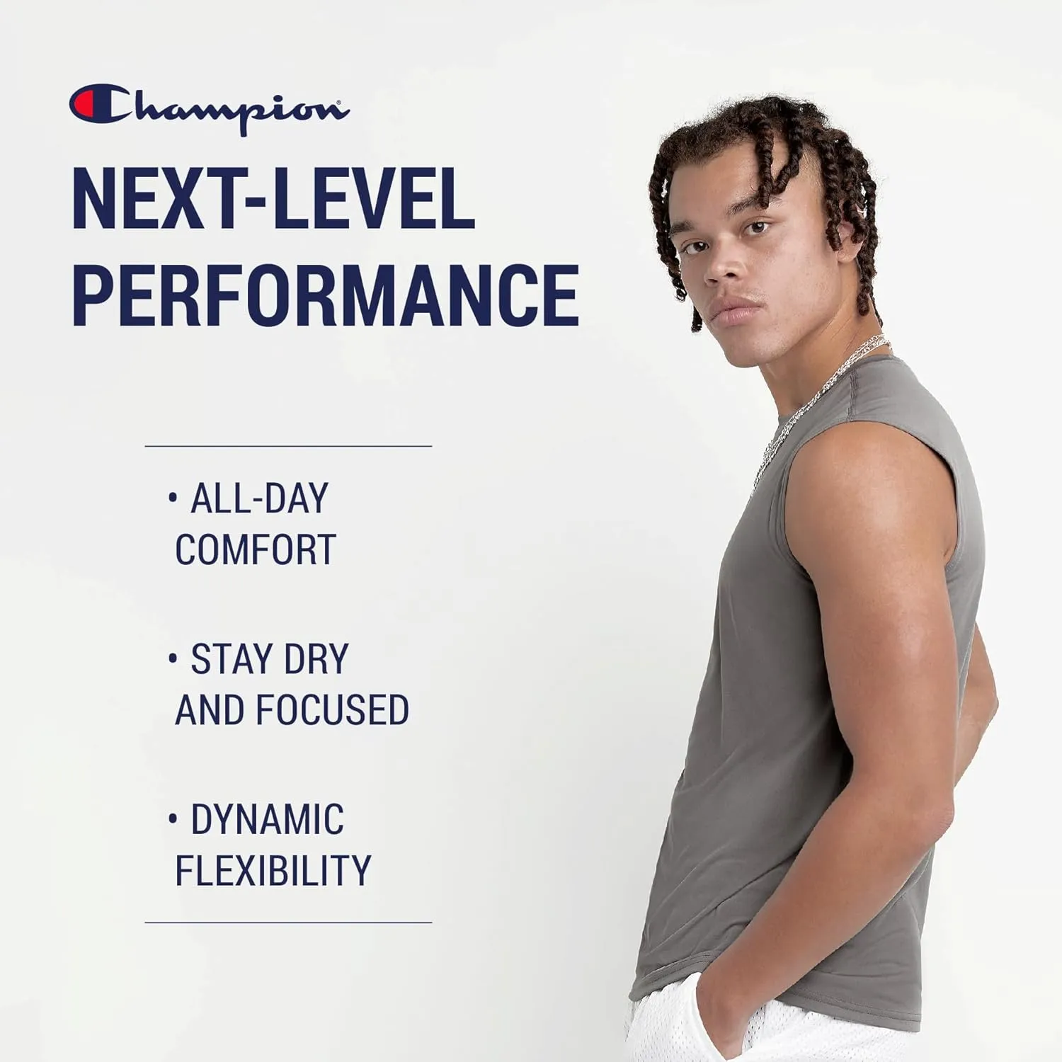 Champion Big and Tall Sleeveless Shirt for Men  2 Pack Performance Muscle Shirt