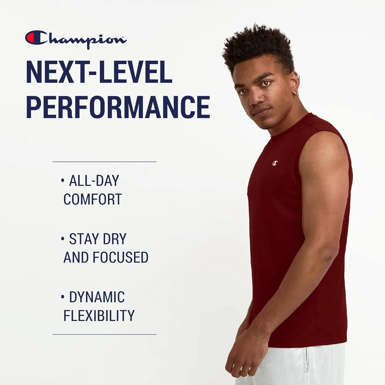 Champion Big and Tall Sleeveless Shirt for Men  2 Pack Performance Muscle Shirt