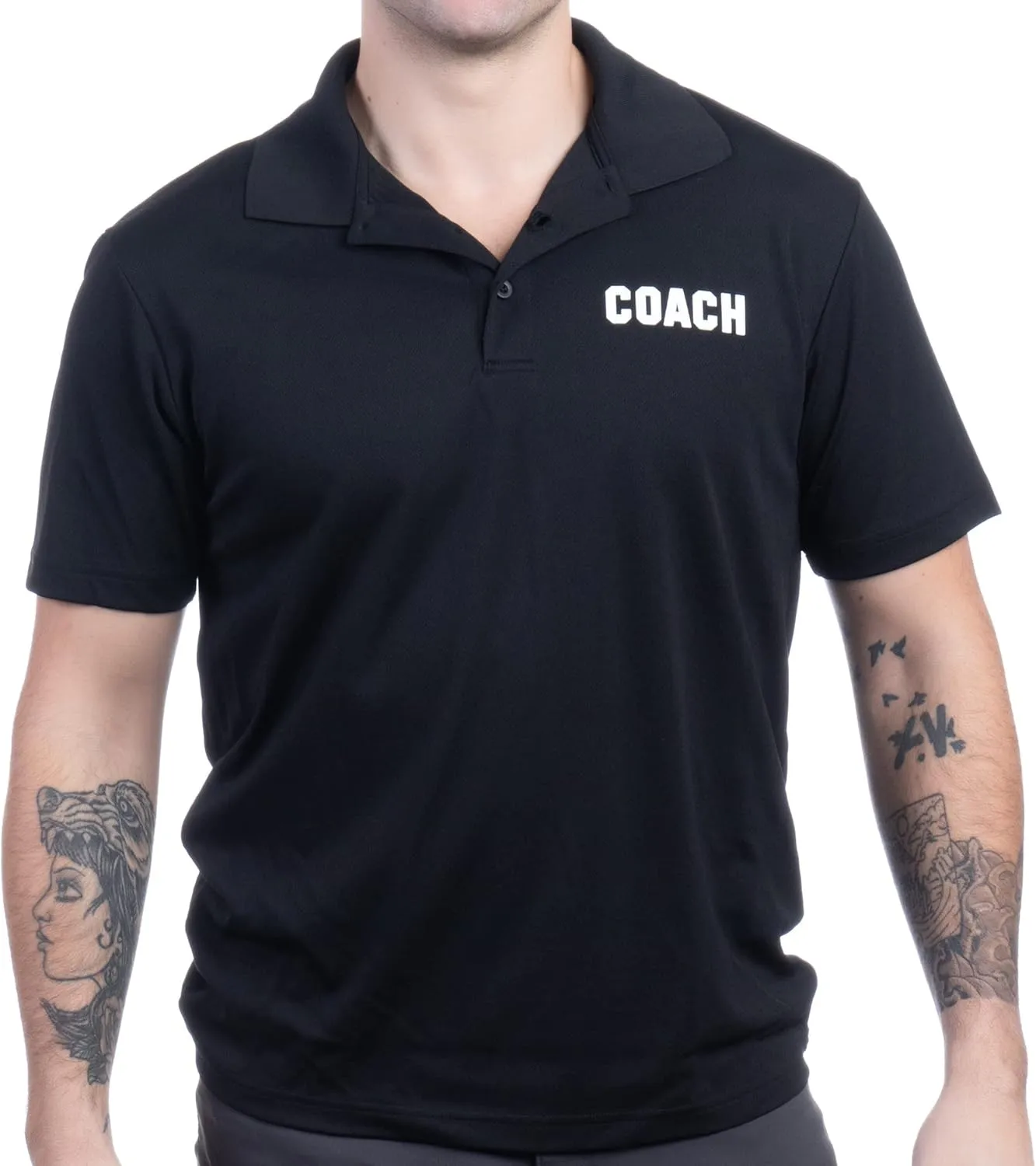 Coach | Coaching Polo Shirt - Royal Blue, Red, Green, Navy, Black Performance Men Women Collared Shirt