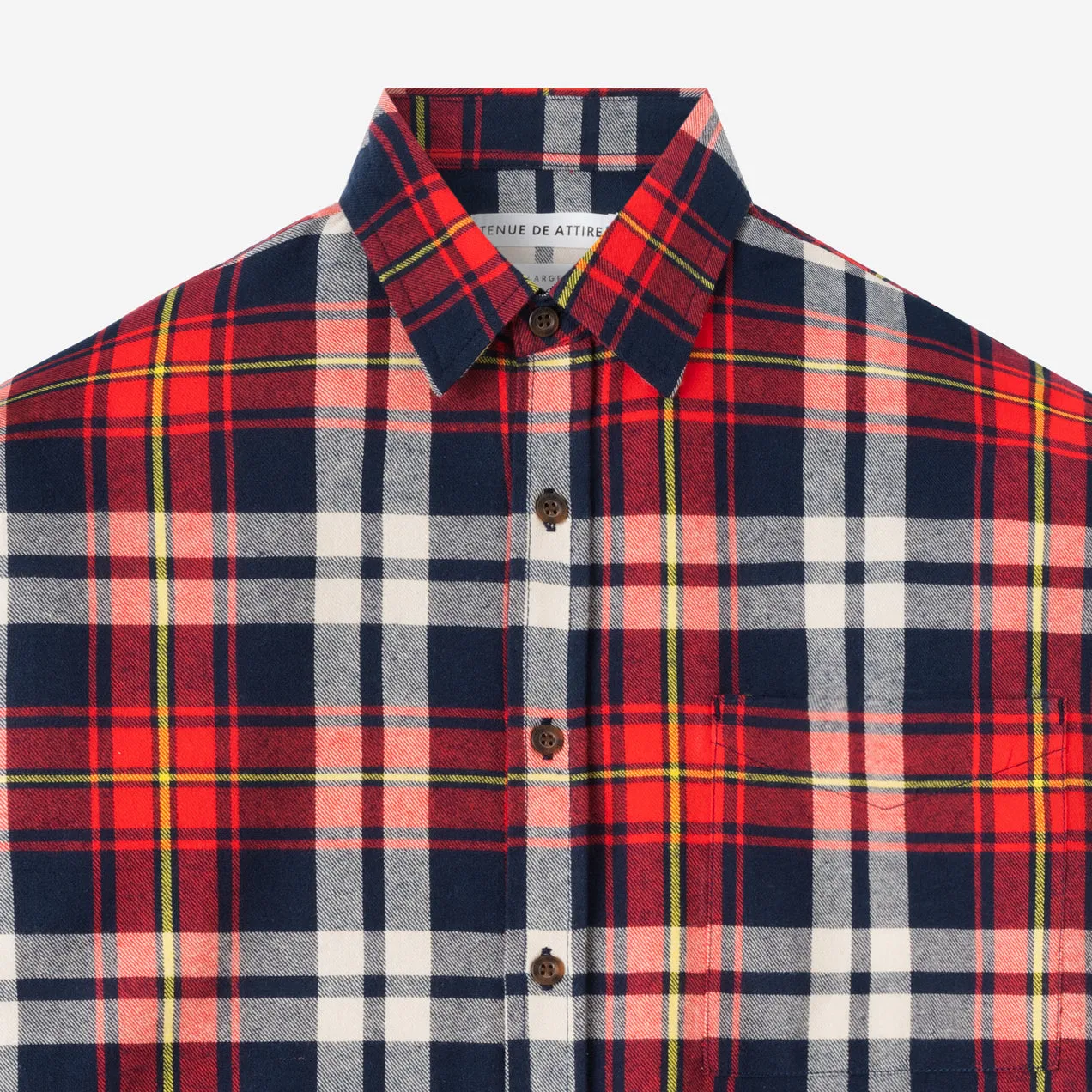 College Days Long Sleeve Plaid Shirt - Red White