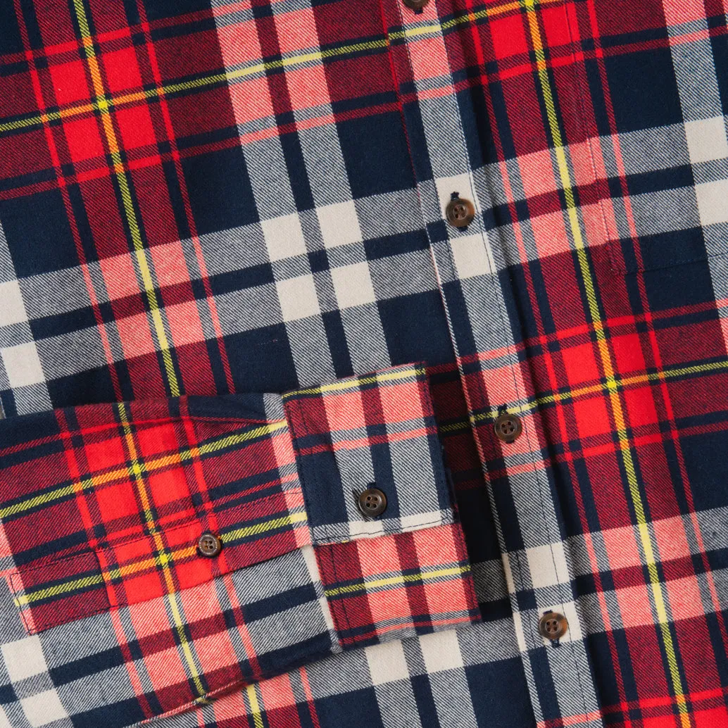 College Days Long Sleeve Plaid Shirt - Red White