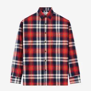 College Days Long Sleeve Plaid Shirt - Red White