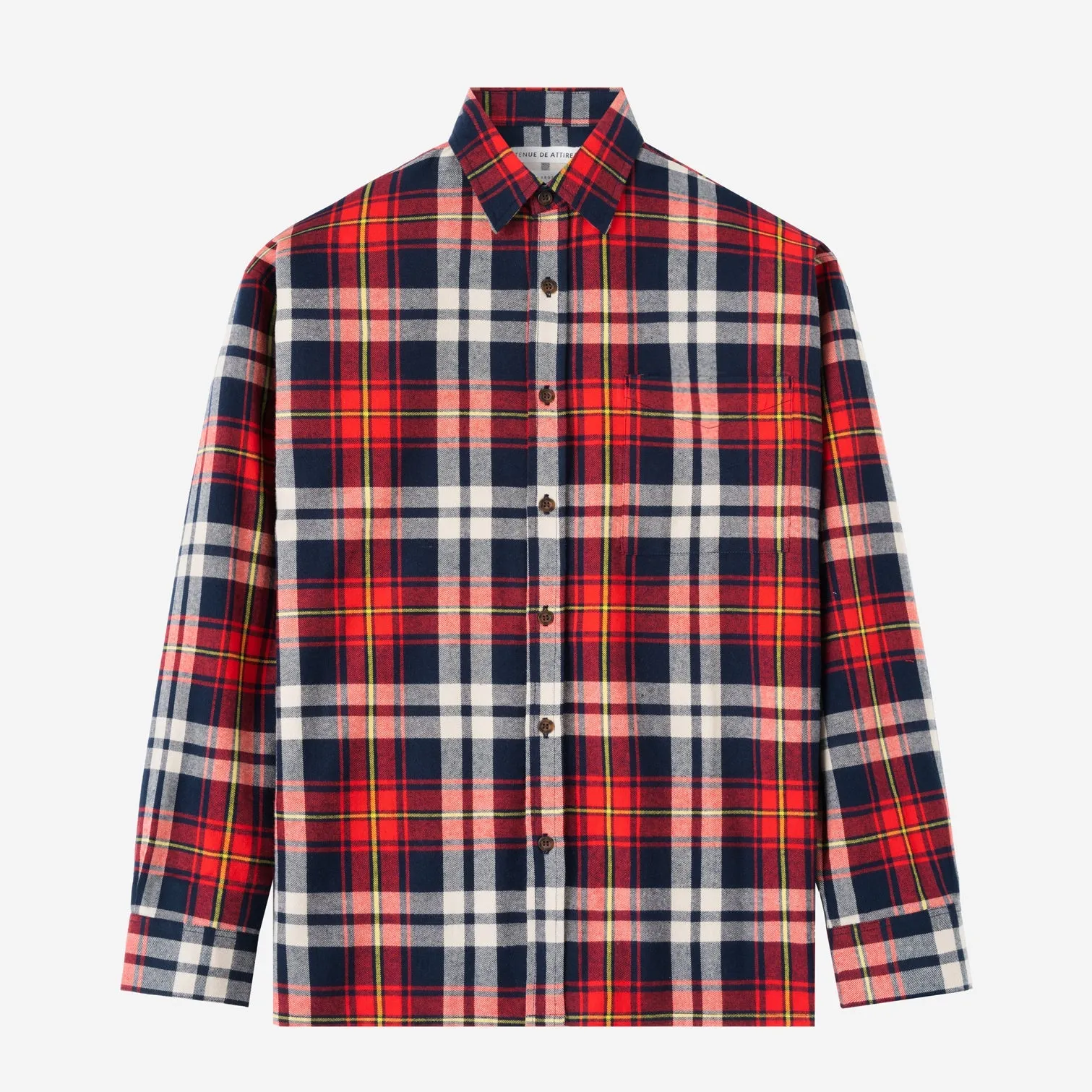 College Days Long Sleeve Plaid Shirt - Red White