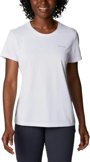 Columbia Women's Hike Short Sleeve Crew, White, 1X