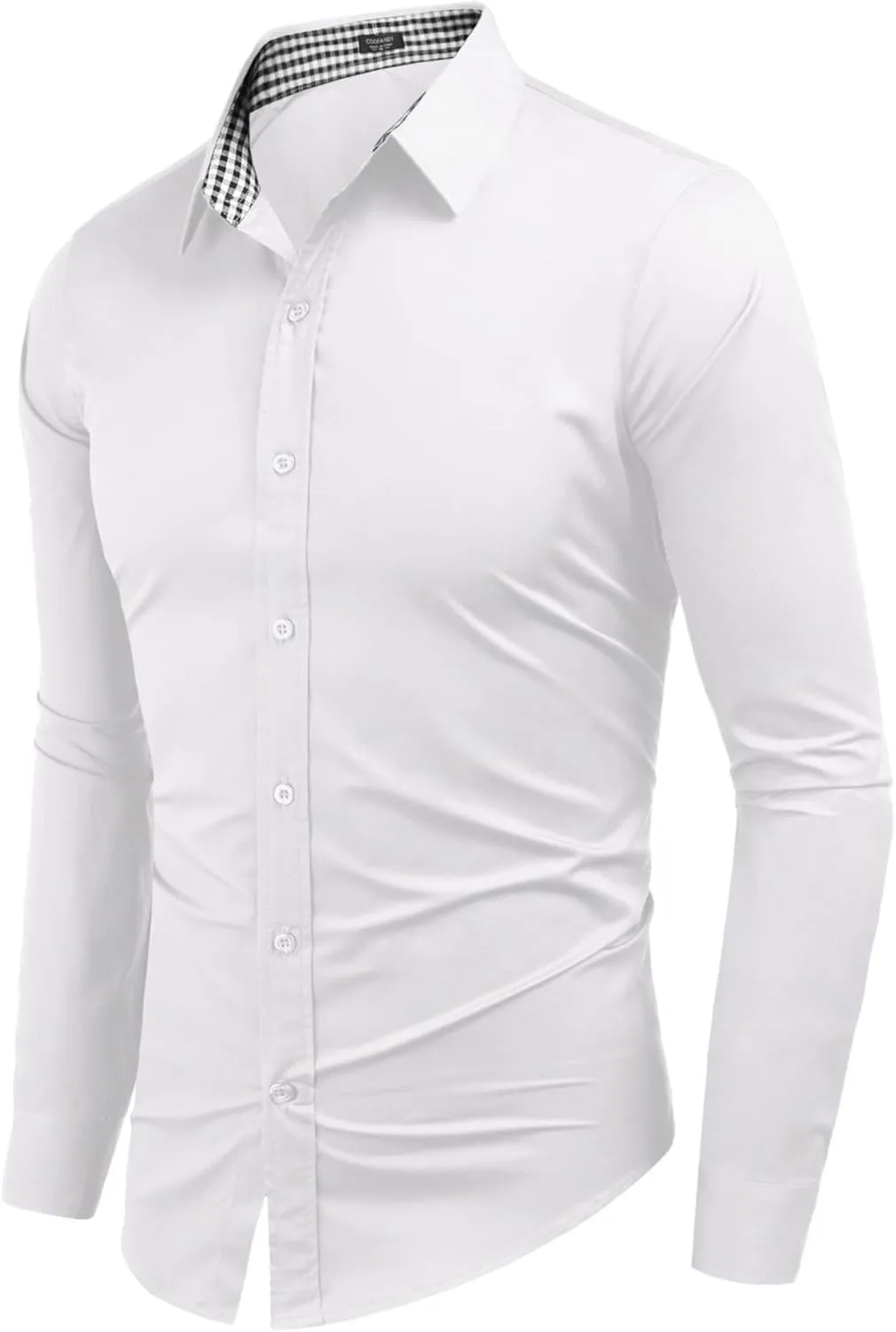 COOFANDY Men's Business Dress Shirt Long Sleeve Slim Fit Casual Button Down Shirt