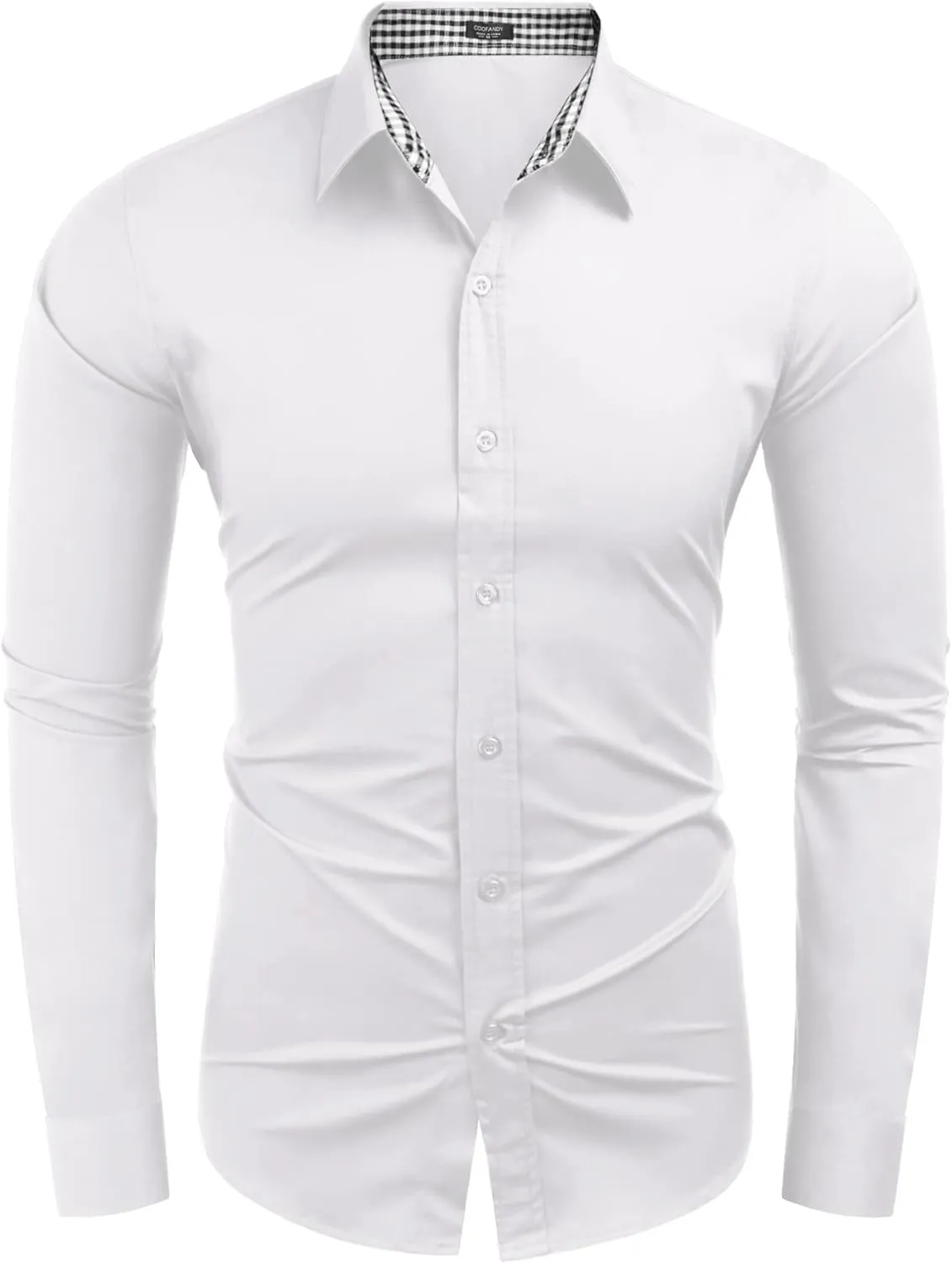 COOFANDY Men's Business Dress Shirt Long Sleeve Slim Fit Casual Button Down Shirt