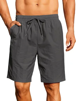 COOFANDY Mens Casual Shorts Summer Beach Elastic Waist Drawstring Shorts Lightweight Quicky Dry Vacation Shorts