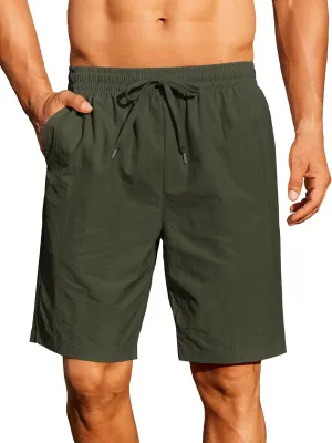 COOFANDY Mens Casual Shorts Summer Beach Elastic Waist Drawstring Shorts Lightweight Quicky Dry Vacation Shorts