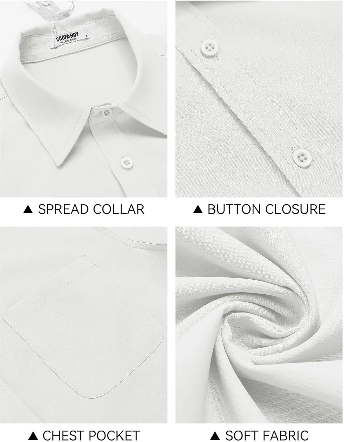COOFANDY Shirts for Men Short Sleeve Button Down Shirt Casual Summer Beach Shirt