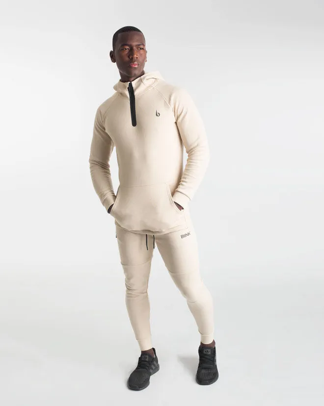 CrossFleece 1/4 Zip Hoodie MEN - Ivory