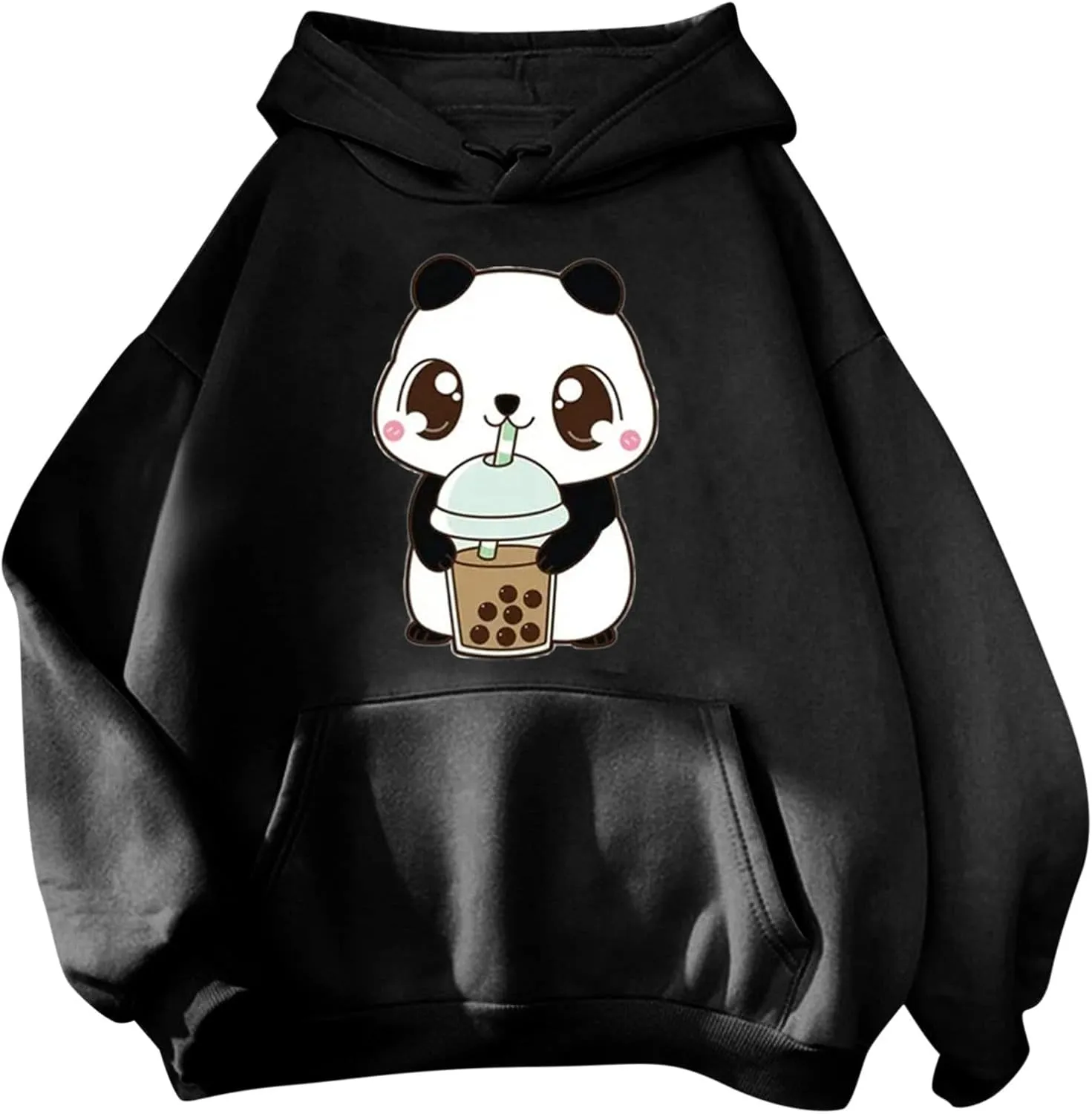Cute Hoodies for Women Lovely Print Long Sleeved Drawstring Sweatshirts Casual Pullovers Tops with Pocket for Teen Girls