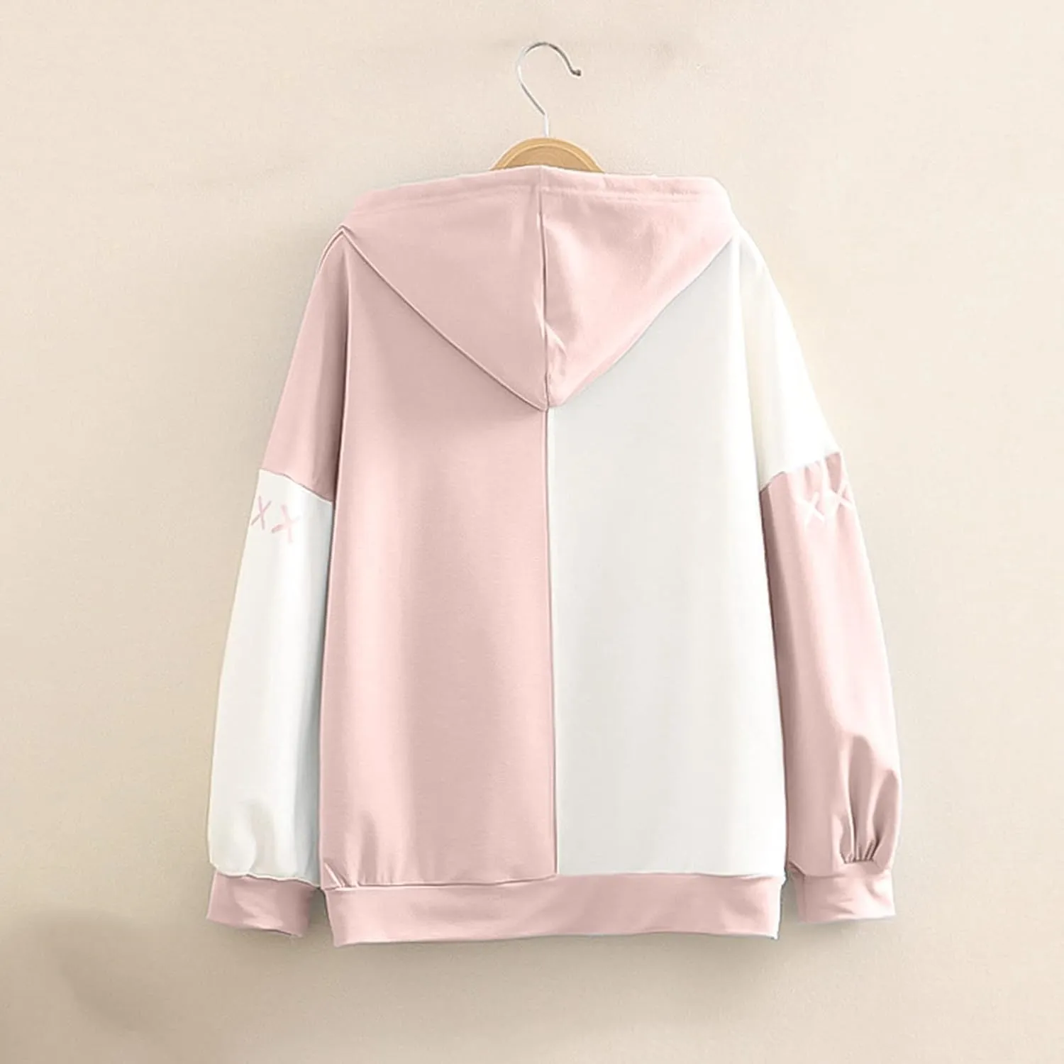 Cute Hoodies for Women Lovely Print Long Sleeved Drawstring Sweatshirts Casual Pullovers Tops with Pocket for Teen Girls