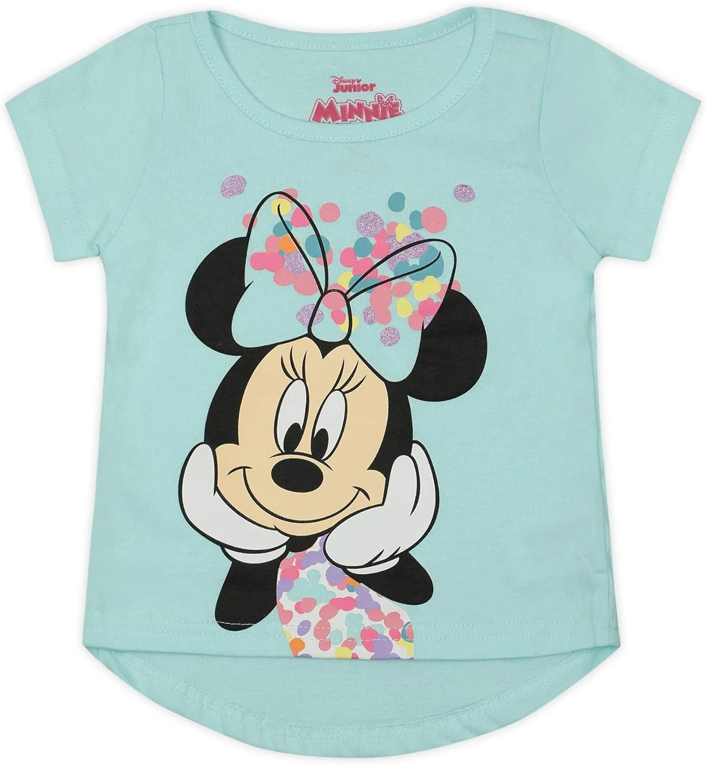 Disney Minnie Mouse Girls Short Sleeve T-Shirt and Legging Pants Set for Infant, Toddler and Little Kids