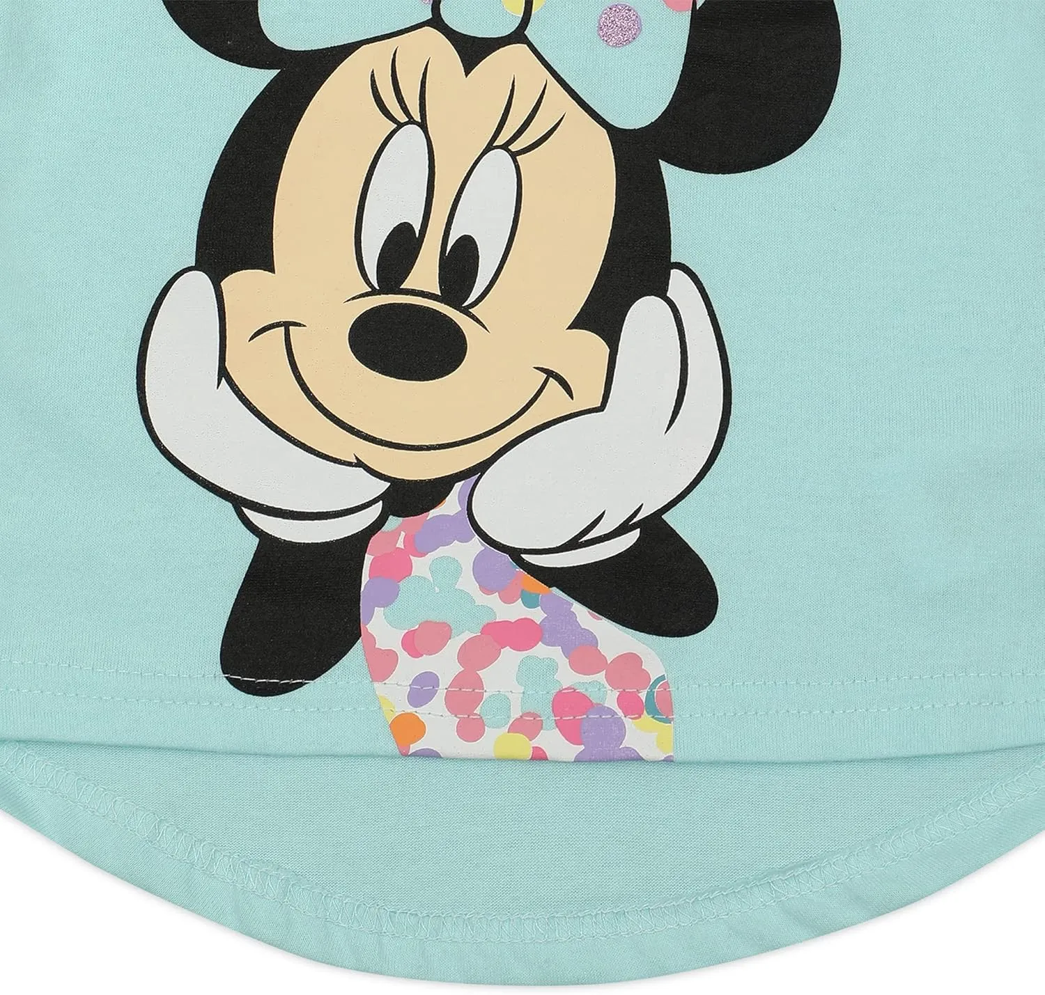 Disney Minnie Mouse Girls Short Sleeve T-Shirt and Legging Pants Set for Infant, Toddler and Little Kids