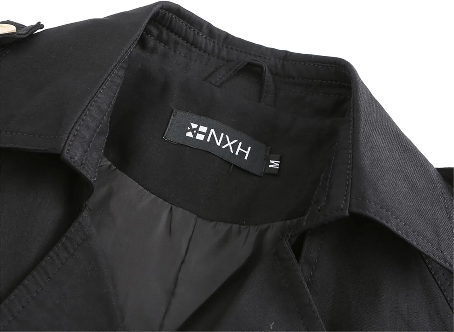 Double-Breasted Classic Lapel Sleeve Elegant Slim Jacket Turndown Collar Solid Outerwear With Removable Hood Light
