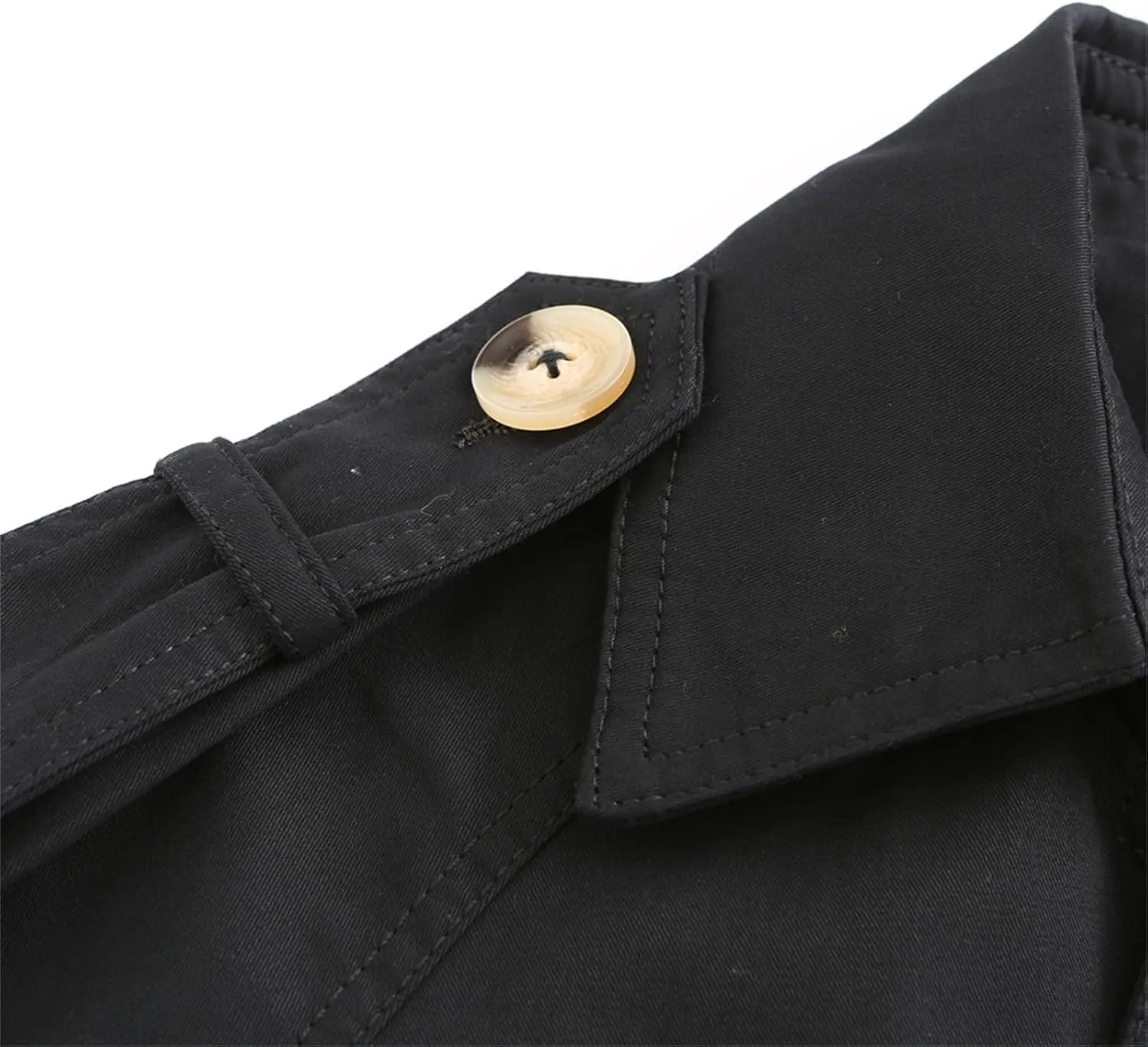 Double-Breasted Classic Lapel Sleeve Elegant Slim Jacket Turndown Collar Solid Outerwear With Removable Hood Light