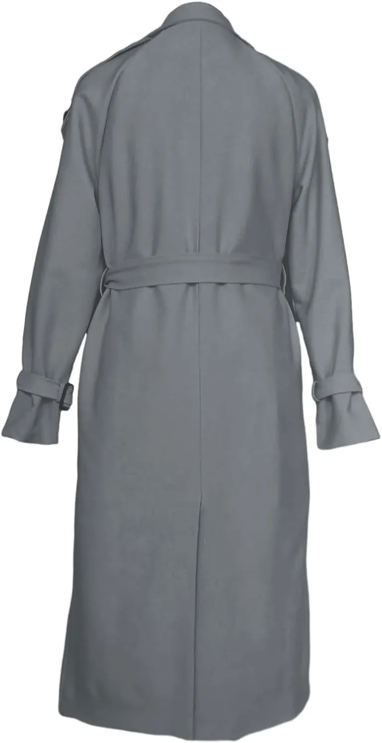 Double-Breasted Classic Lapel Sleeve Elegant Slim Jacket Turndown Collar Solid Outerwear With Removable Hood Light