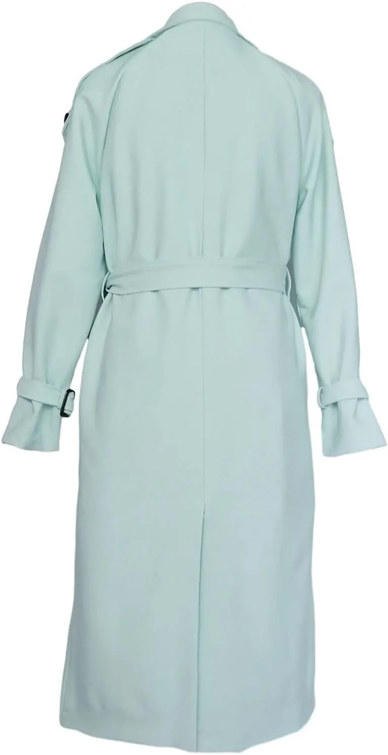 Double-Breasted Classic Lapel Sleeve Elegant Slim Jacket Turndown Collar Solid Outerwear With Removable Hood Light