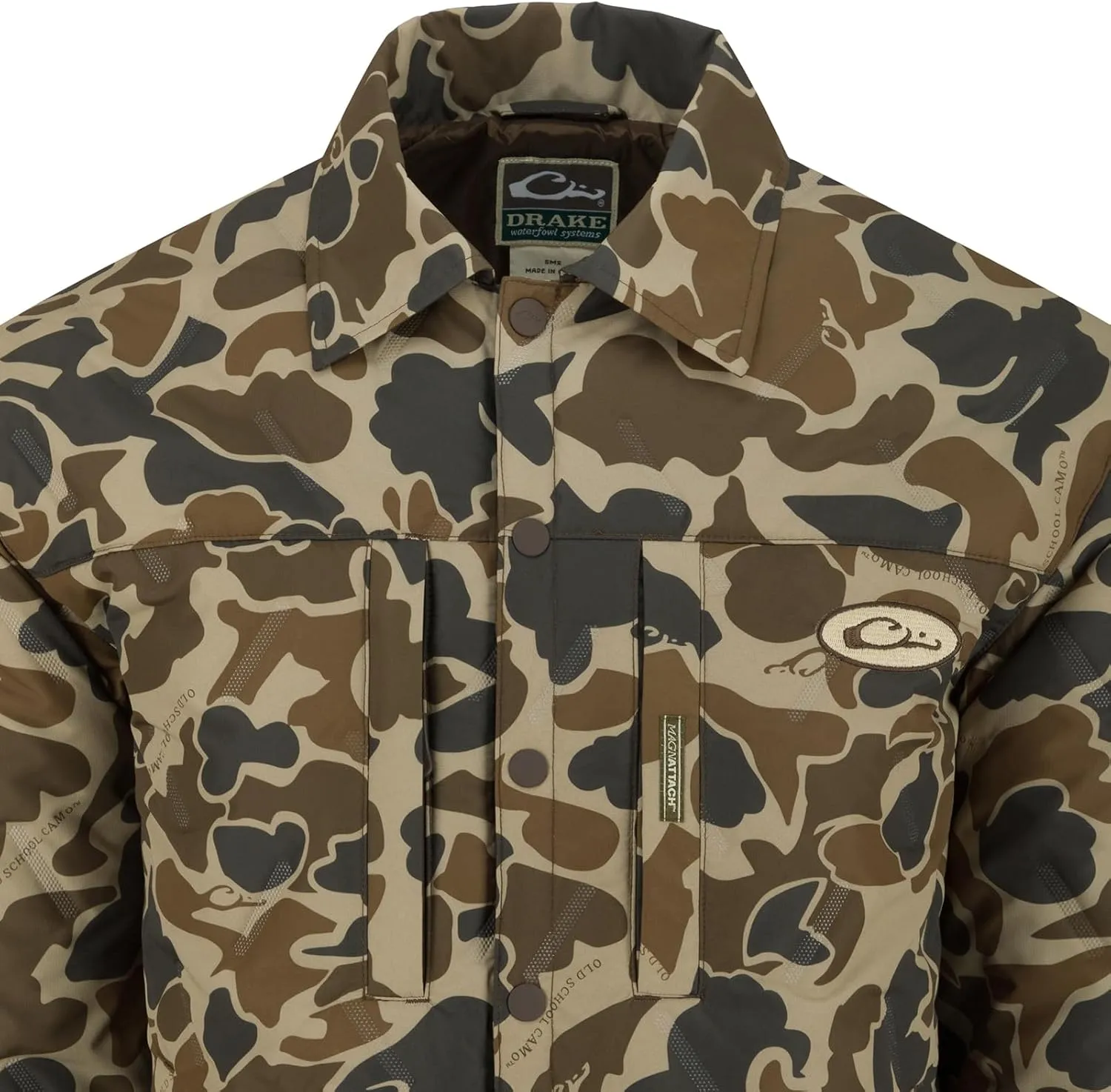 DRAKE Men's LST Double Down Jac-Shirt Insulated Water-Repellent Resistant Quilted Button-Down Outdoor Hunting Hiking Jacket