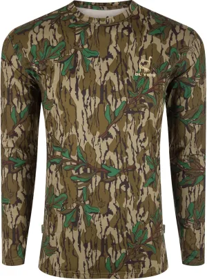 Drake Waterfowl Men's Performance Crew Long Sleeve T-Shirt - Lightweight Soft Breathable Quick-Dry Moisture-Wicking Camo Tee
