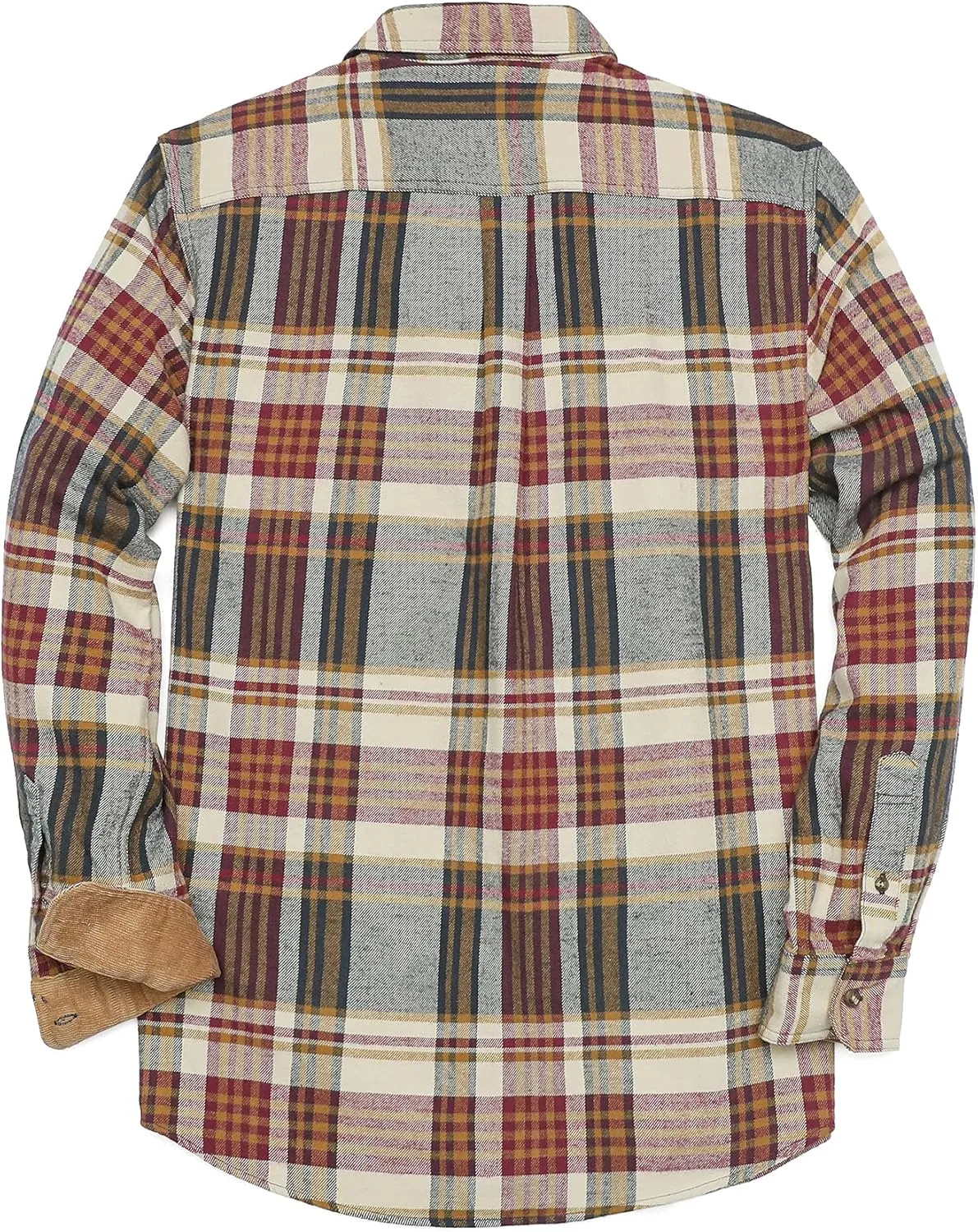 Dubinik Mens Flannel Shirts Long Sleeve Flannel Shirt for Men Casual Button Down Brushed 100% Cotton Shirt