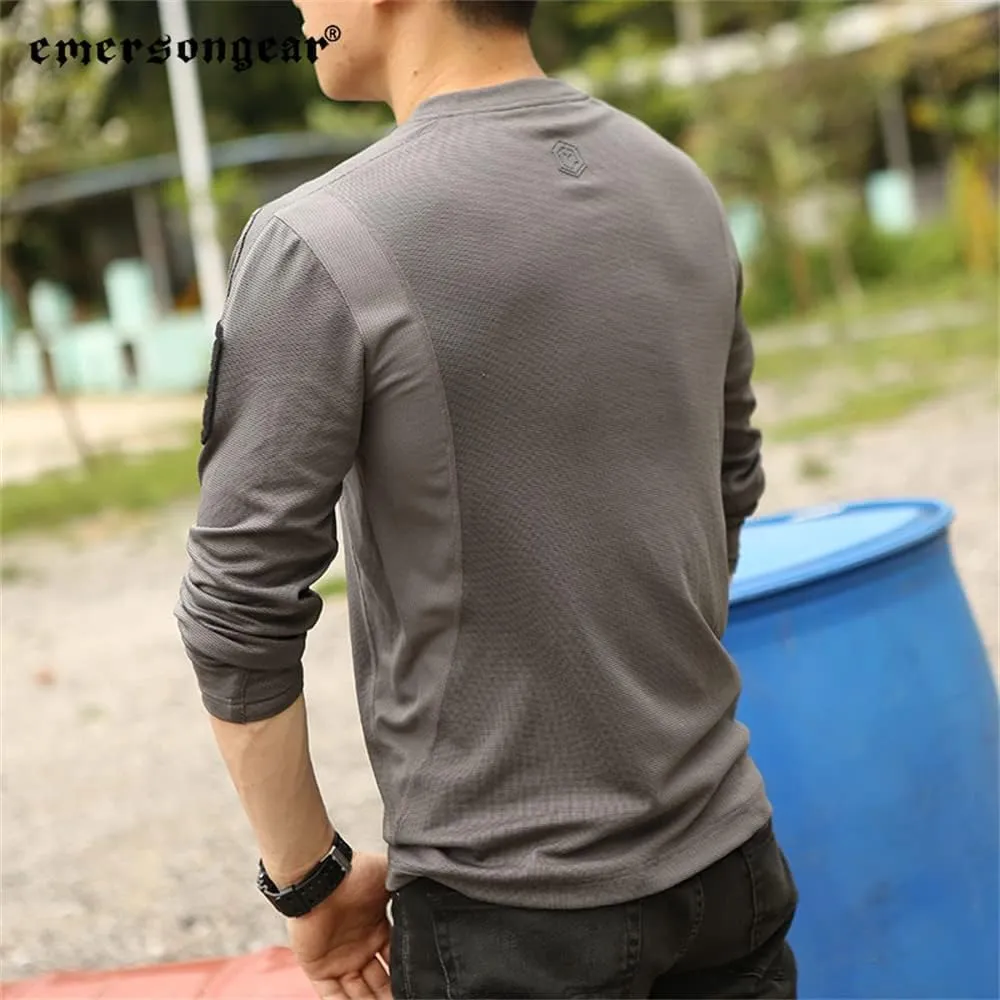 EMERSONGEAR Men's Combat Long Sleeve Shirt, Tactical Airsoft Paintball Hiking Quick Dry Slim Fit T-Shirt