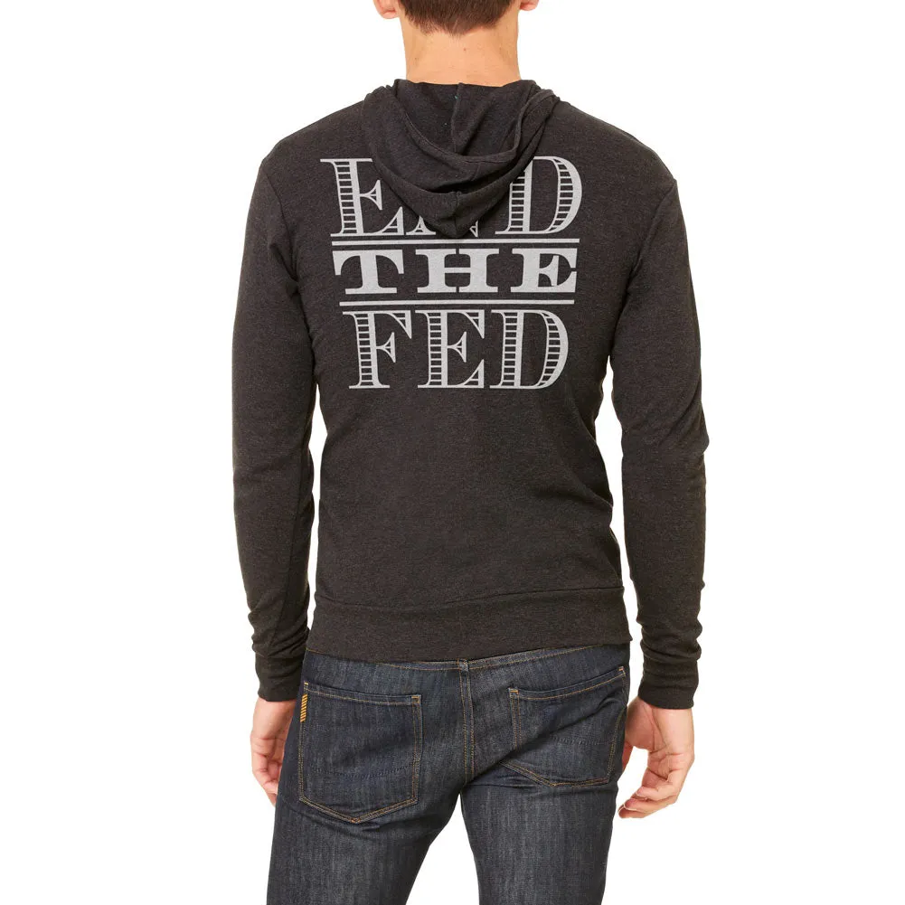 End the Fed Unisex Triblend Lightweight Zip Hoodie