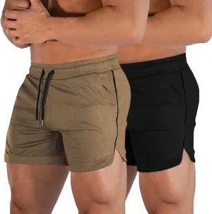 EVERWORTH Men's Athletic Shorts Gym Workout Short Shorts Casual Shorts Running Bodybuilding 5 Inch Inseam Shorts