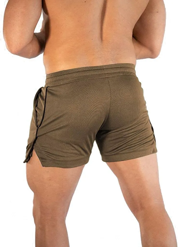 EVERWORTH Men's Athletic Shorts Gym Workout Short Shorts Casual Shorts Running Bodybuilding 5 Inch Inseam Shorts