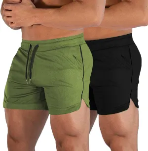 EVERWORTH Men's Athletic Shorts Gym Workout Short Shorts Casual Shorts Running Bodybuilding 5 Inch Inseam Shorts
