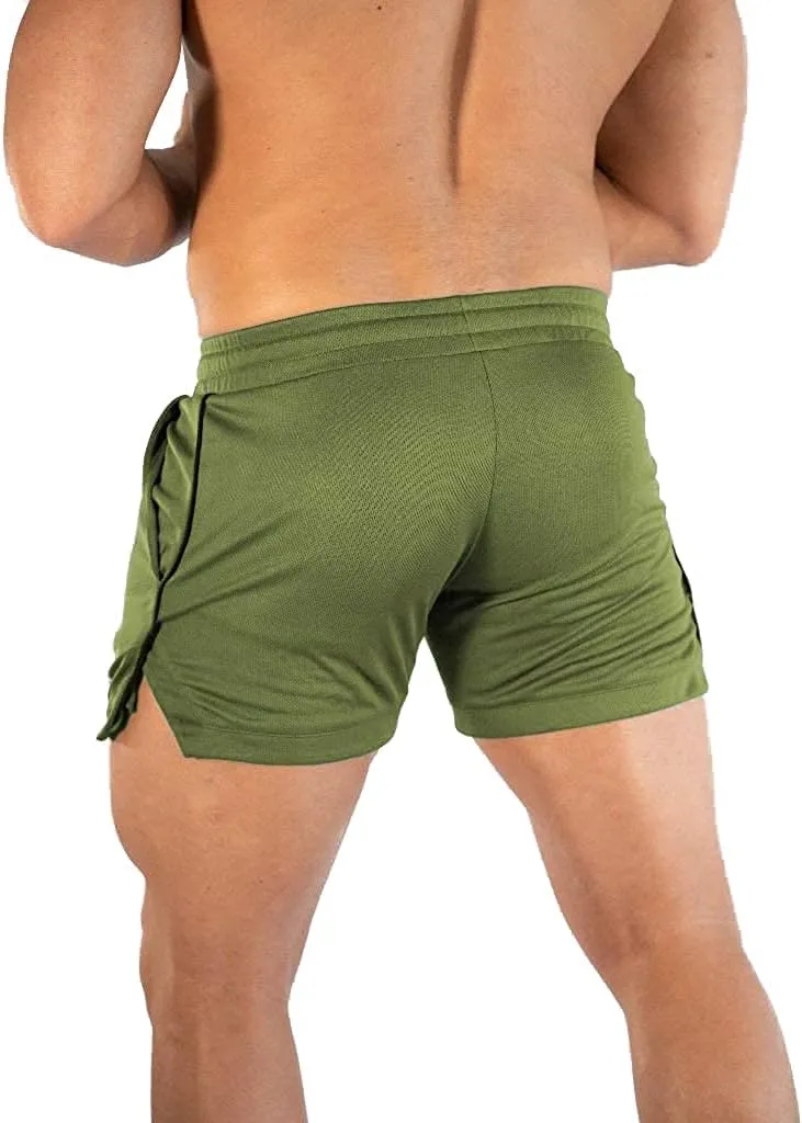 EVERWORTH Men's Athletic Shorts Gym Workout Short Shorts Casual Shorts Running Bodybuilding 5 Inch Inseam Shorts